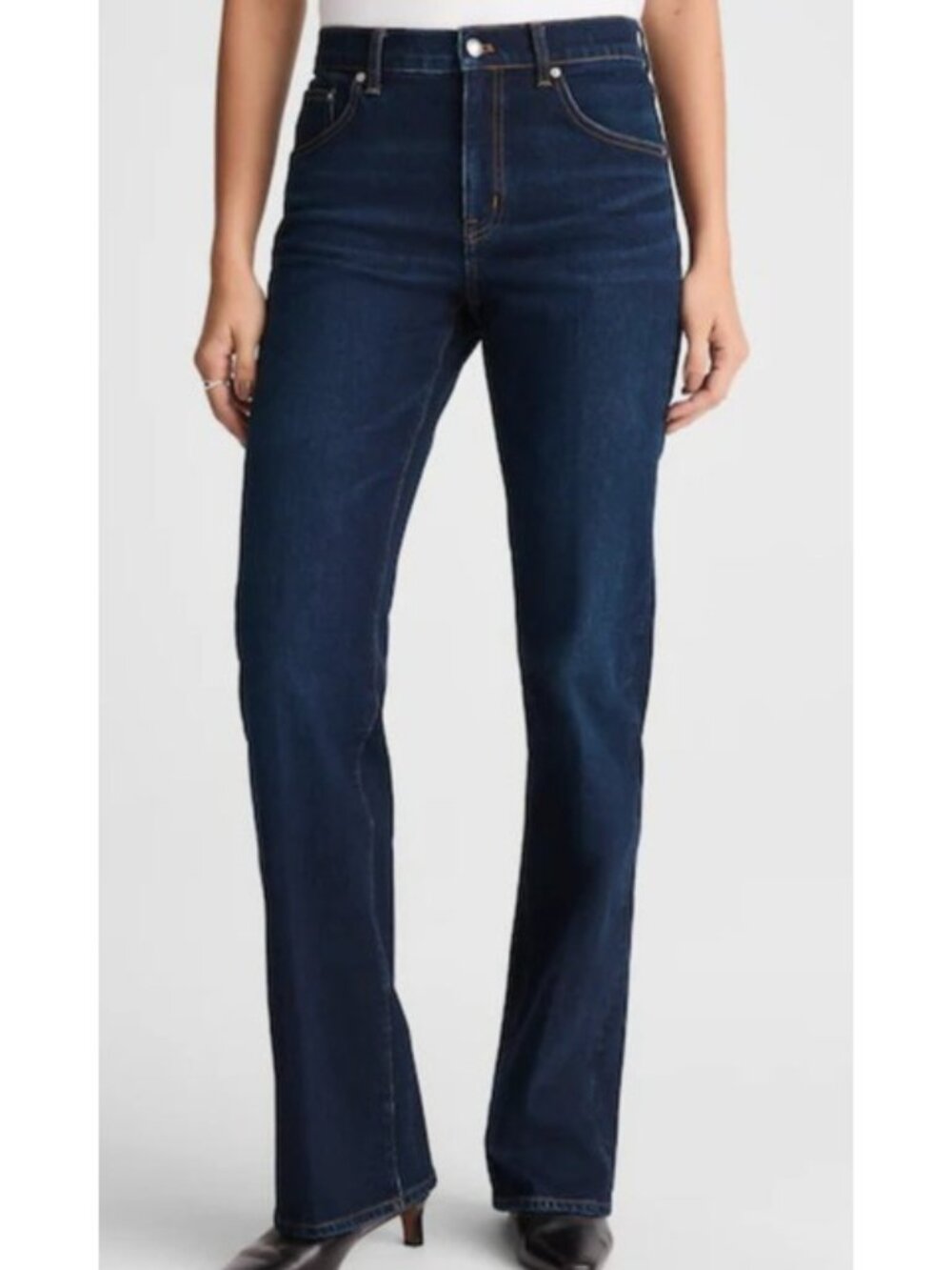 Madewell Womens Relaxed Bootcut Jeans~Size 26~Foundry Wash (Dark Blue) NWT L7 24 - Picture 2 of 11